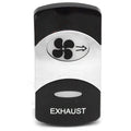 Carling Boat Rocker Switch Cover - Exhaust Black Silver Actuator