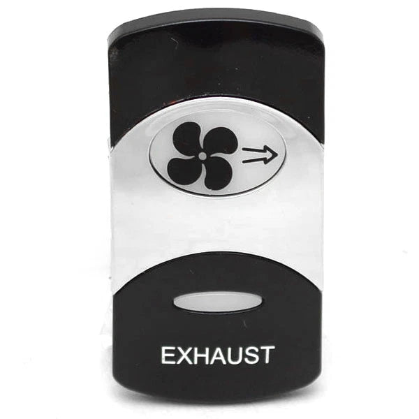 Carling Boat Rocker Switch Cover - Exhaust Black Silver Actuator