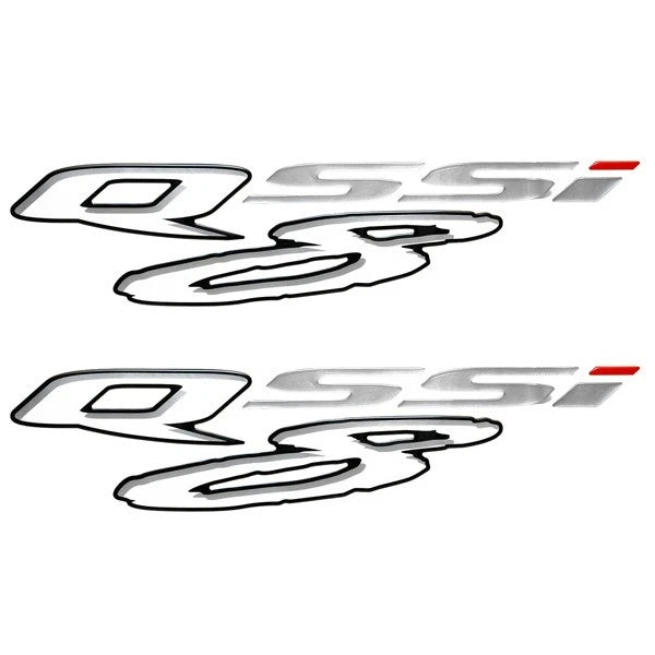 Tahoe Boat Raised Decals 166007 - Q8 SSI Silver White Stickers (pair)