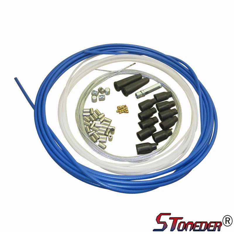 STONEDER 5m Motorcycle DIY Throttle Cable Kit Nipples Ferrules for Dirt Pit Bike
