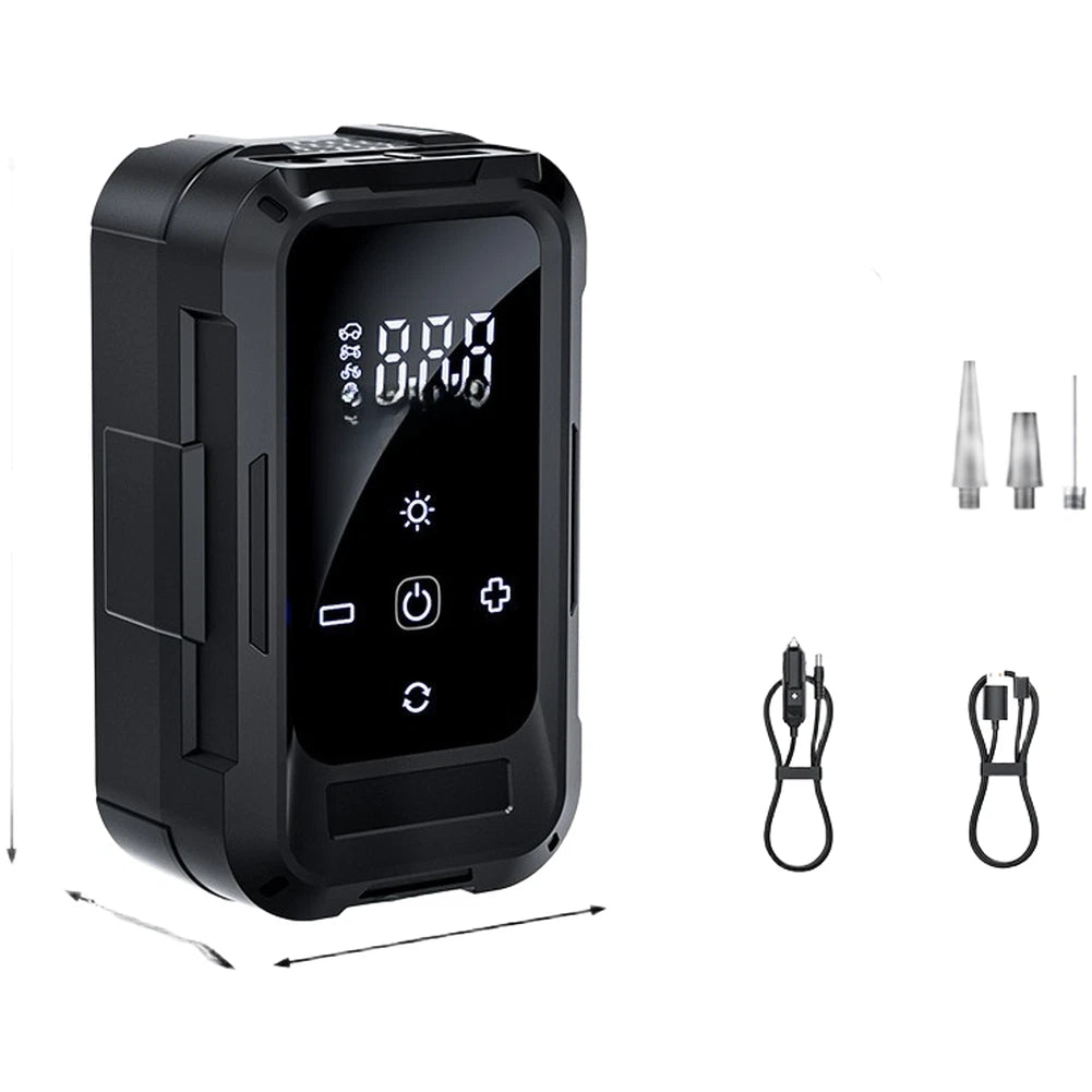 Digital Display Wireless Tire Inflator Portable Air Compressor with LED Light