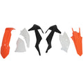 Rtech Plastics Kit KTM OEM (2018) EXC 250-300 2017-2019 4 Pce Kit Org/Wh/Blk