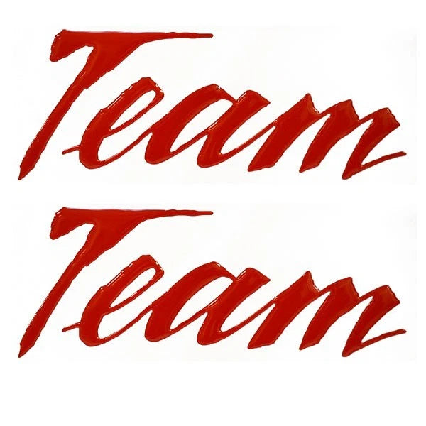 Lund Boat Brand Decal Set 2083398 - Team 10 X 4 Inch Red (pair)