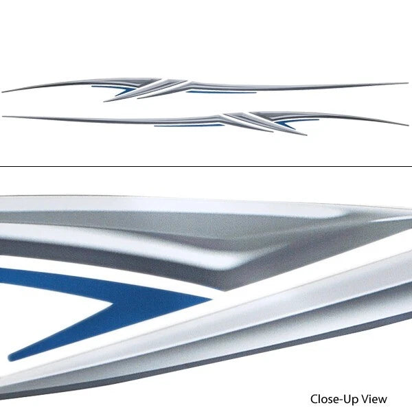 NauticStar Boat Graphic Decals - Gray Blue Hull Stickers (set of 2)