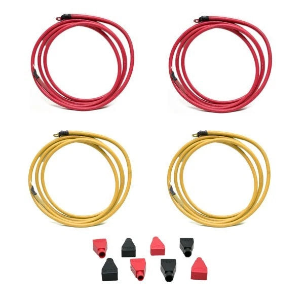 Scout Boat Battery Cables - 2/0 AWG Red 18FT Yellow 16FT (kit)