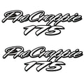 Tracker Boat Decal 135584 - 175 Pro Crappie Black White (pair)