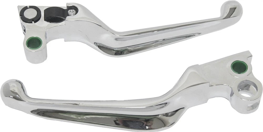 HardDrive Wide Blade Lever Set Chrome – Fits Harley Davidson FLHR & FLHTC