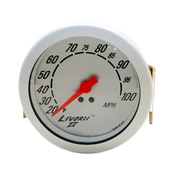 Livorsi Boat Speedometer GII100WW - 100 MPH 3 1/4 Inch White