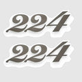 Lowe Boat Brand Decal Sticker 135184-01 - 224 Dark Silver (pair)