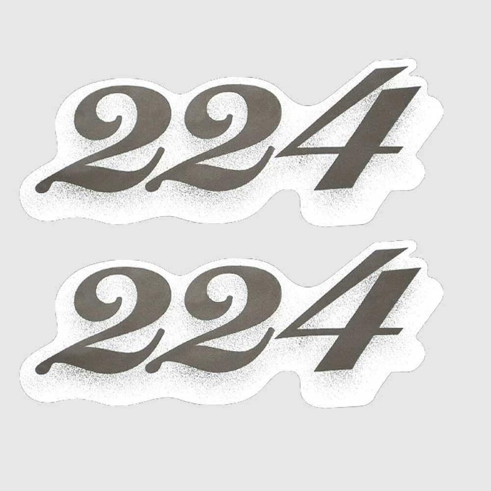 Lowe Boat Brand Decal Sticker 135184-01 - 224 Dark Silver (pair)
