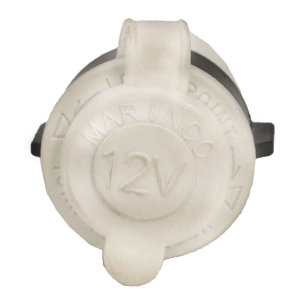 Marinco Boat Receptacle 411179 - Cobalt 12 Volt White