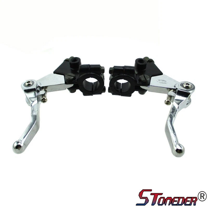 STONEDER Folding Clutch & Brake Levers Set for Drum Brake Cafe Racer Motorcycle