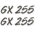 Glastron Boat Model Decals - GX 255 Charcoal Stickers (pair)