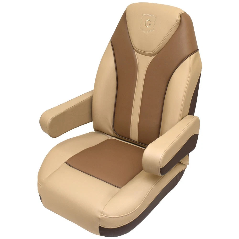 Godfrey Monaco Pontoon Boat Reclining Helm Seat 485961 - Hazelnut