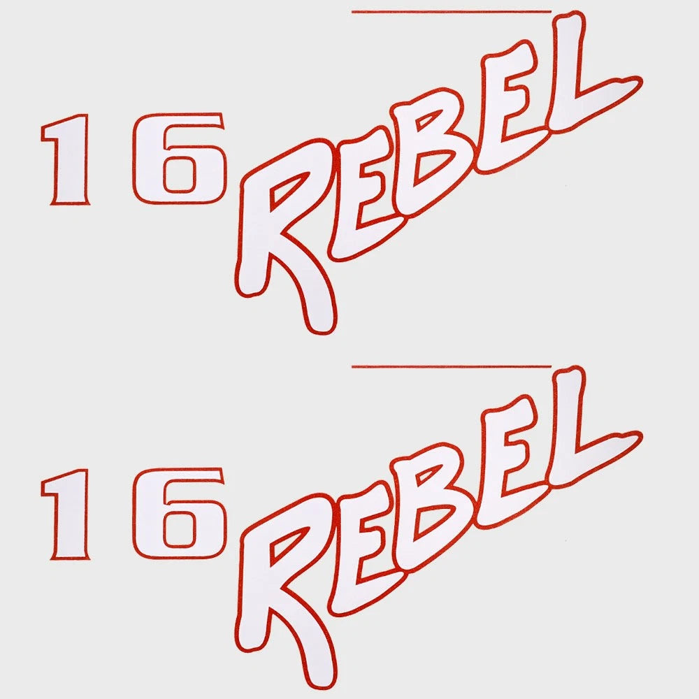 Lund Boat Model Decals - 16 Rebel White/Red (pair)