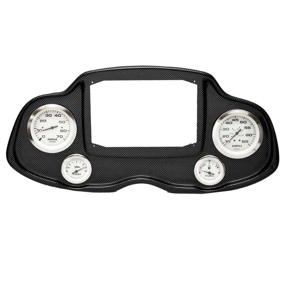Lowe Boat Gauge Panel 2128527 - Lido Mercury Volvo Yamaha Black Silver