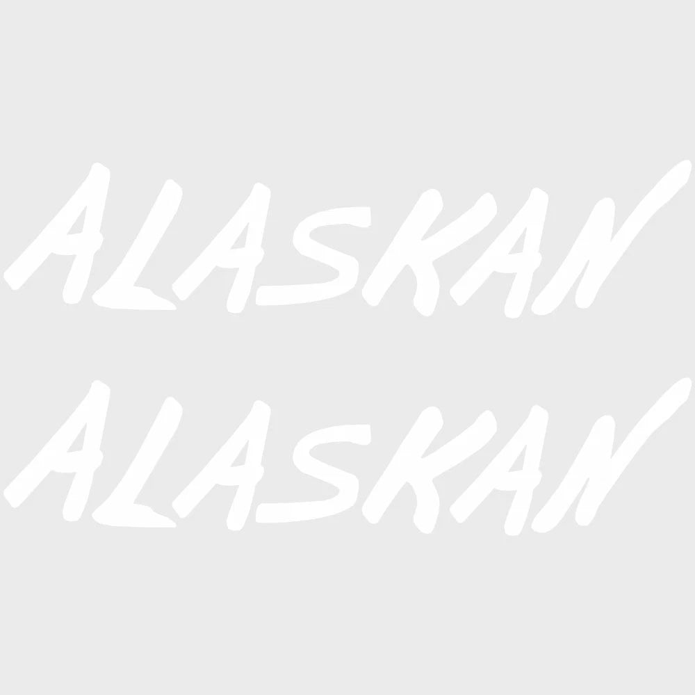 Lund Boat Model Decals - Alaskan White Stickers (pair)