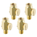 Heavy Duty 1/4 NPT Inline Regulator Solid Brass Air Pressure Valve Tool 4PCS