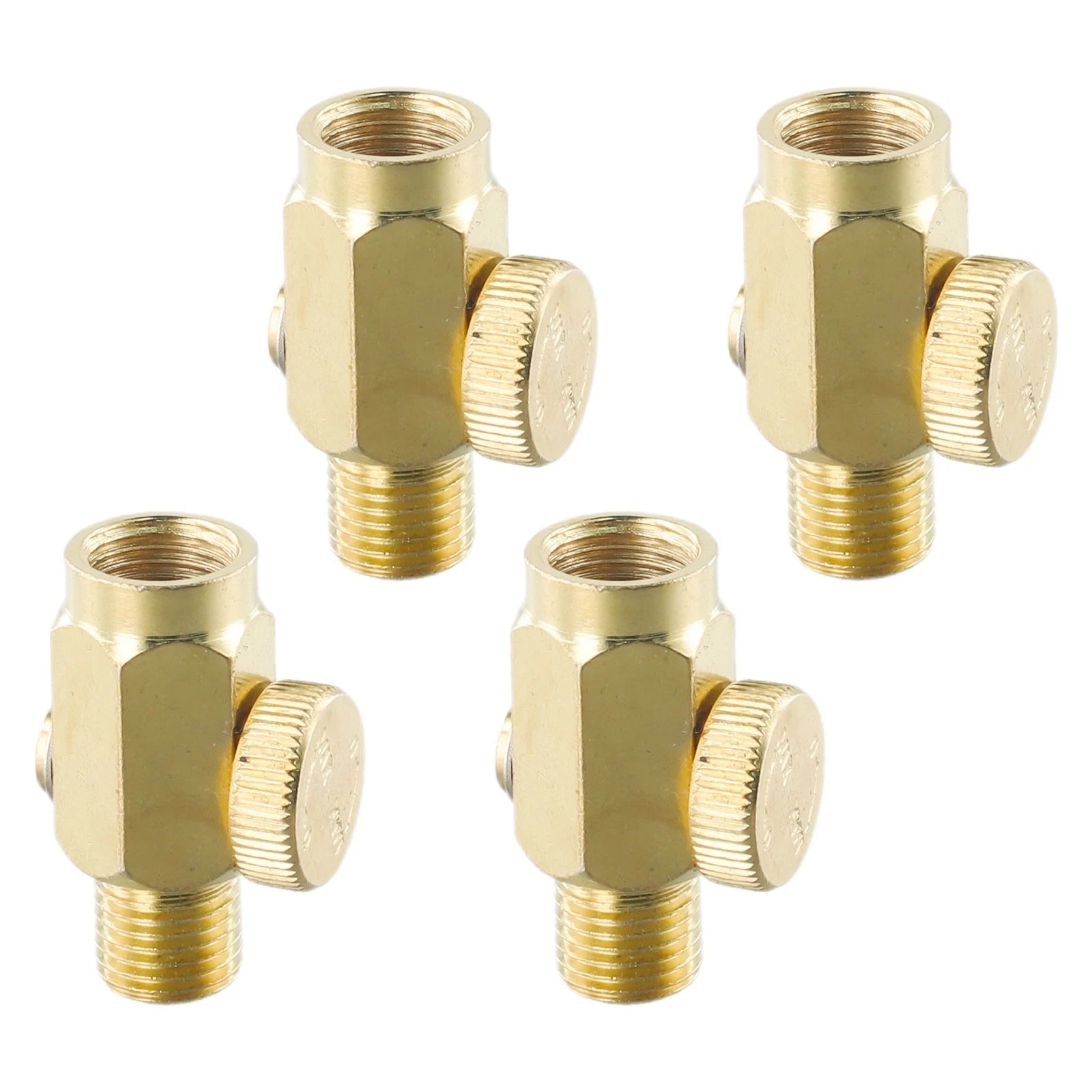 Heavy Duty 1/4 NPT Inline Regulator Solid Brass Air Pressure Valve Tool 4PCS