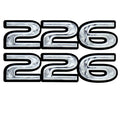 Rinker Boat Decal - Captiva 226 Gray Stickers (pair)