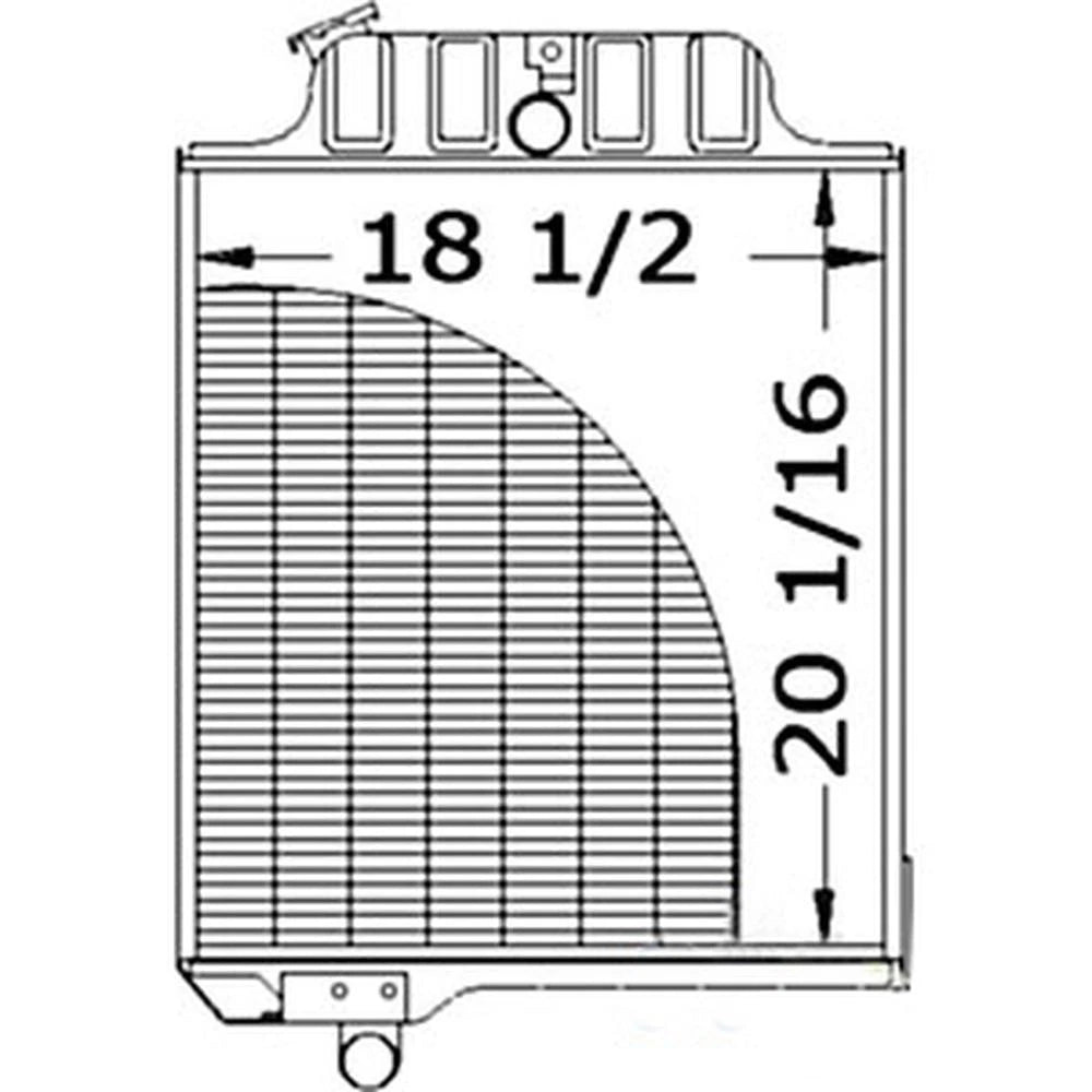 219932 Radiator - 20 1/16 X 18 1/4 X 2 1/4 Fits John Deere