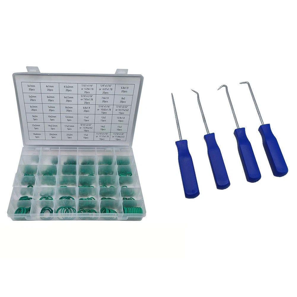 For Green Nitrile O Ring Kit 495 Pieces for HVAC System Maintenance and Repair