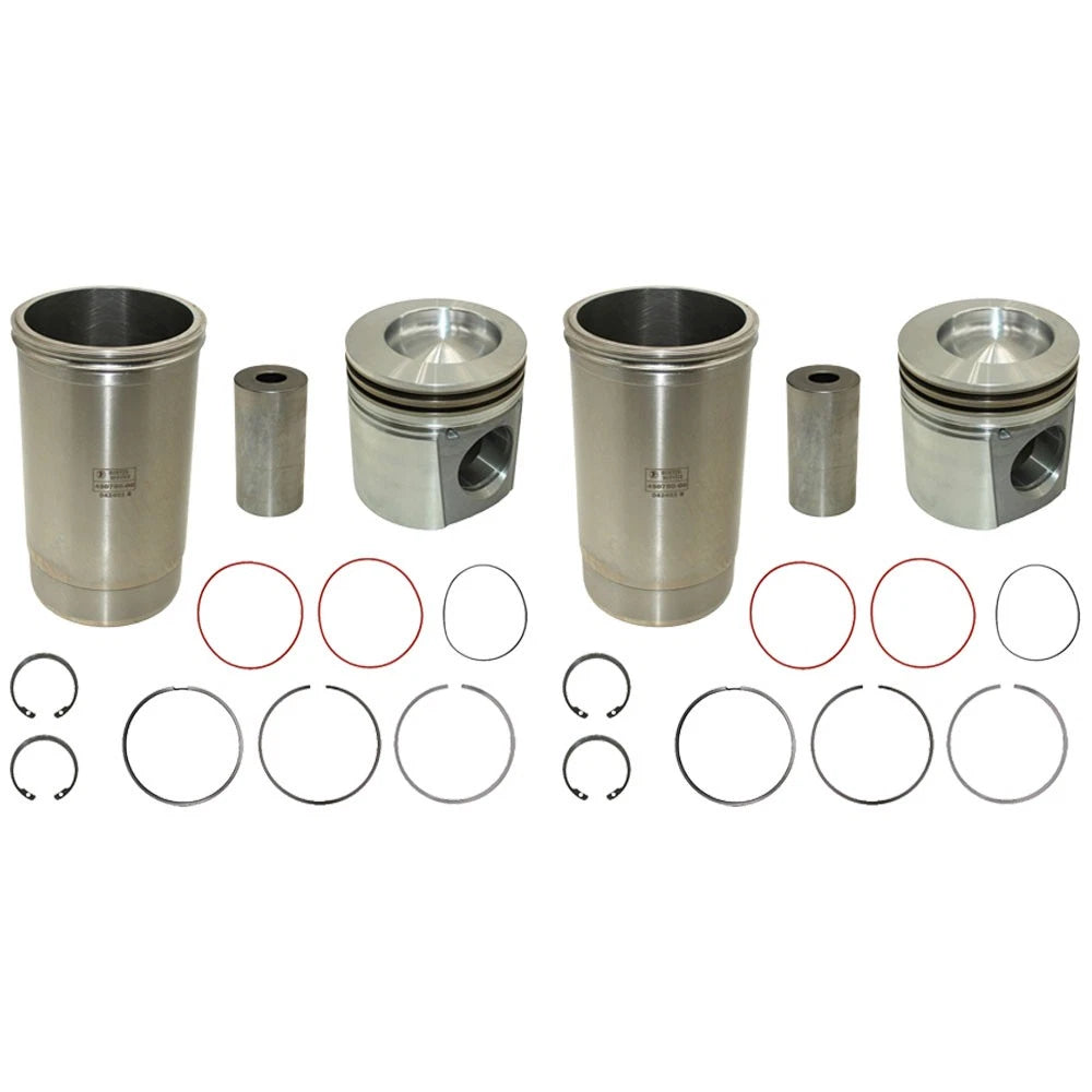 2 Pack: Piston Liner Kit Fits John Deere Replaces RE64509
