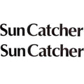 SunCatcher Pontoon Boat Decal 73404761 - Black Logo Stickers (pair)