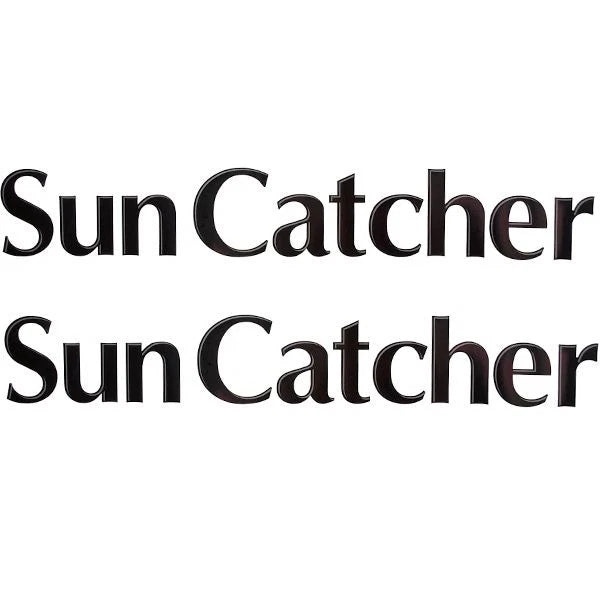 SunCatcher Pontoon Boat Decal 73404761 - Black Logo Stickers (pair)