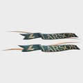 Larson Boat Graphic Decals 0572183 - 38 X 5 Inch Green Bronze (2PC)