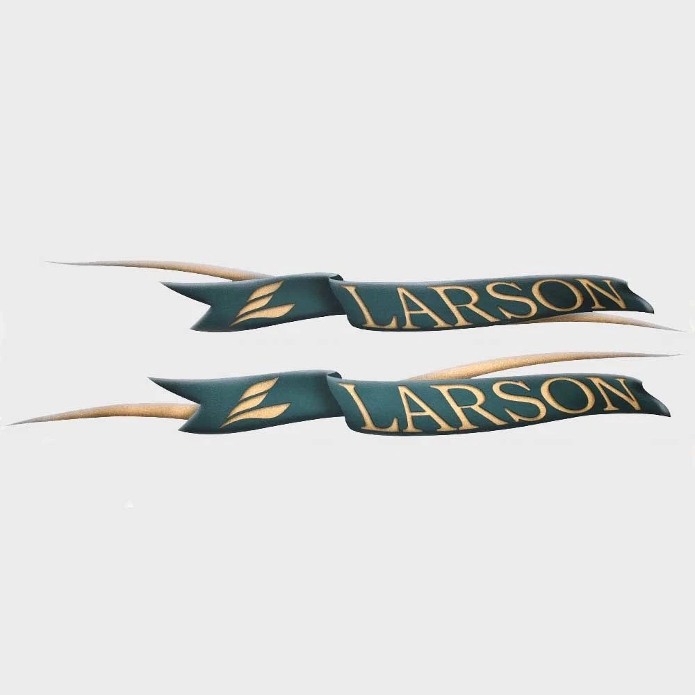 Larson Boat Graphic Decals 0572183 - 38 X 5 Inch Green Bronze (2PC)