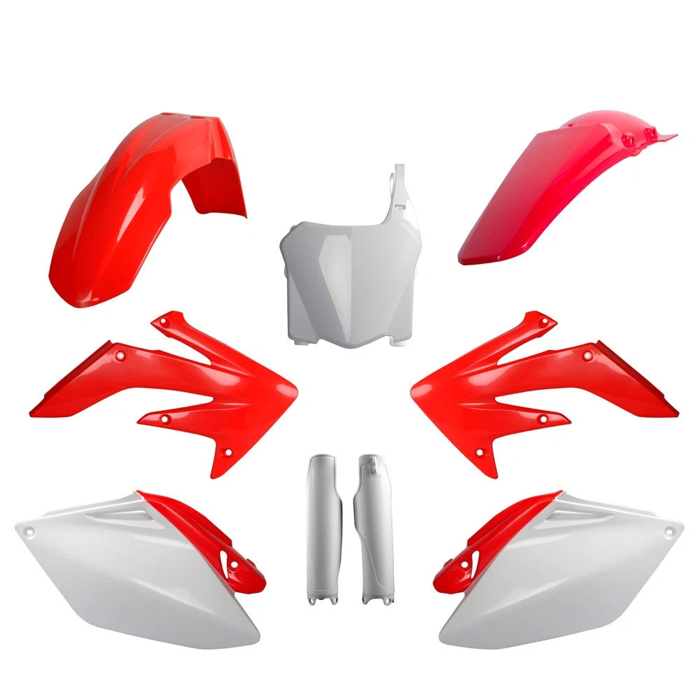 POLISPORT PLASTIC KIT + FORK GUARDS HONDA CRF250R 2008, OEM STYLE