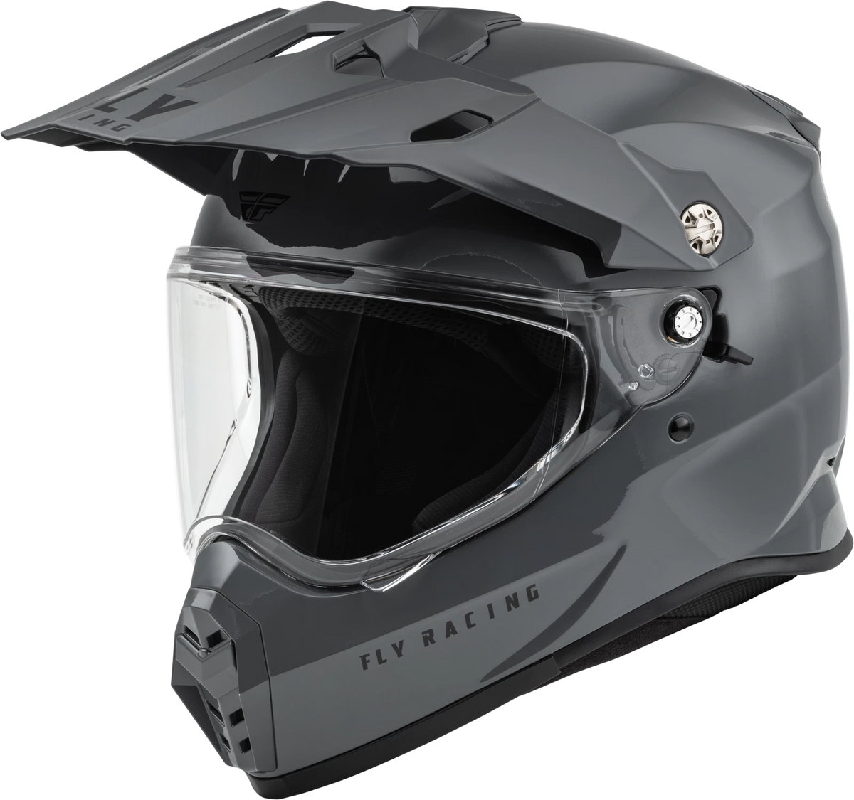 FLY RACING Trekker Solid Full-Face Helmet Grey 2X-Large Street Motorcycle