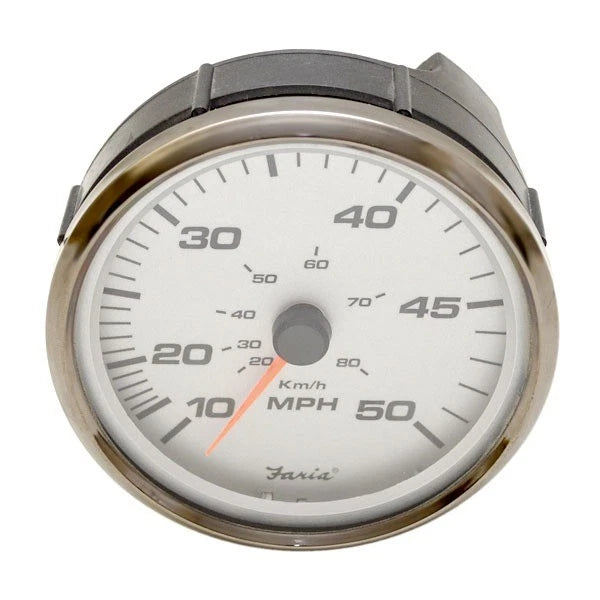 Faria Boat Speedometer Gauge SE9277B - 4 1/4 Inch Silver