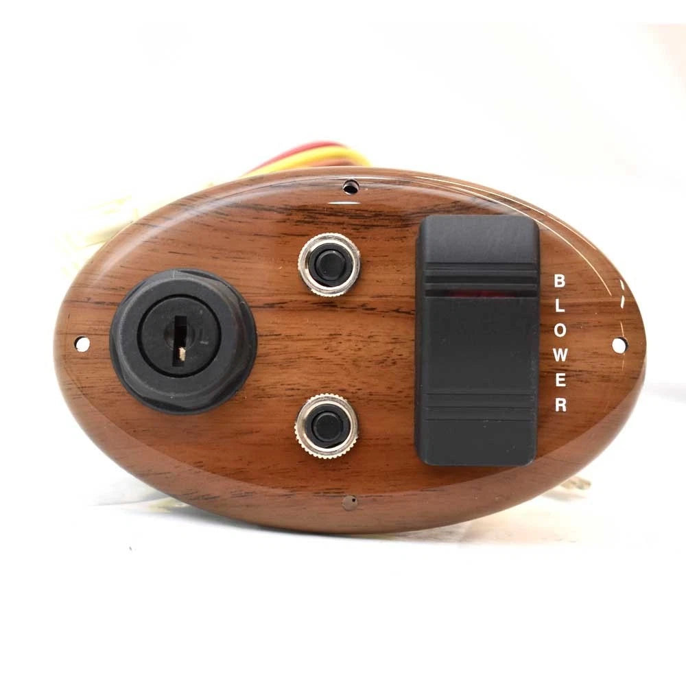 Four Winns Boat Ignition Switch Panel 025-4734 - Woodgrain 3 Position