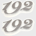 Lowe Boat Decals 015672 - 192 Model Metallic Pewter Stickers (pair)