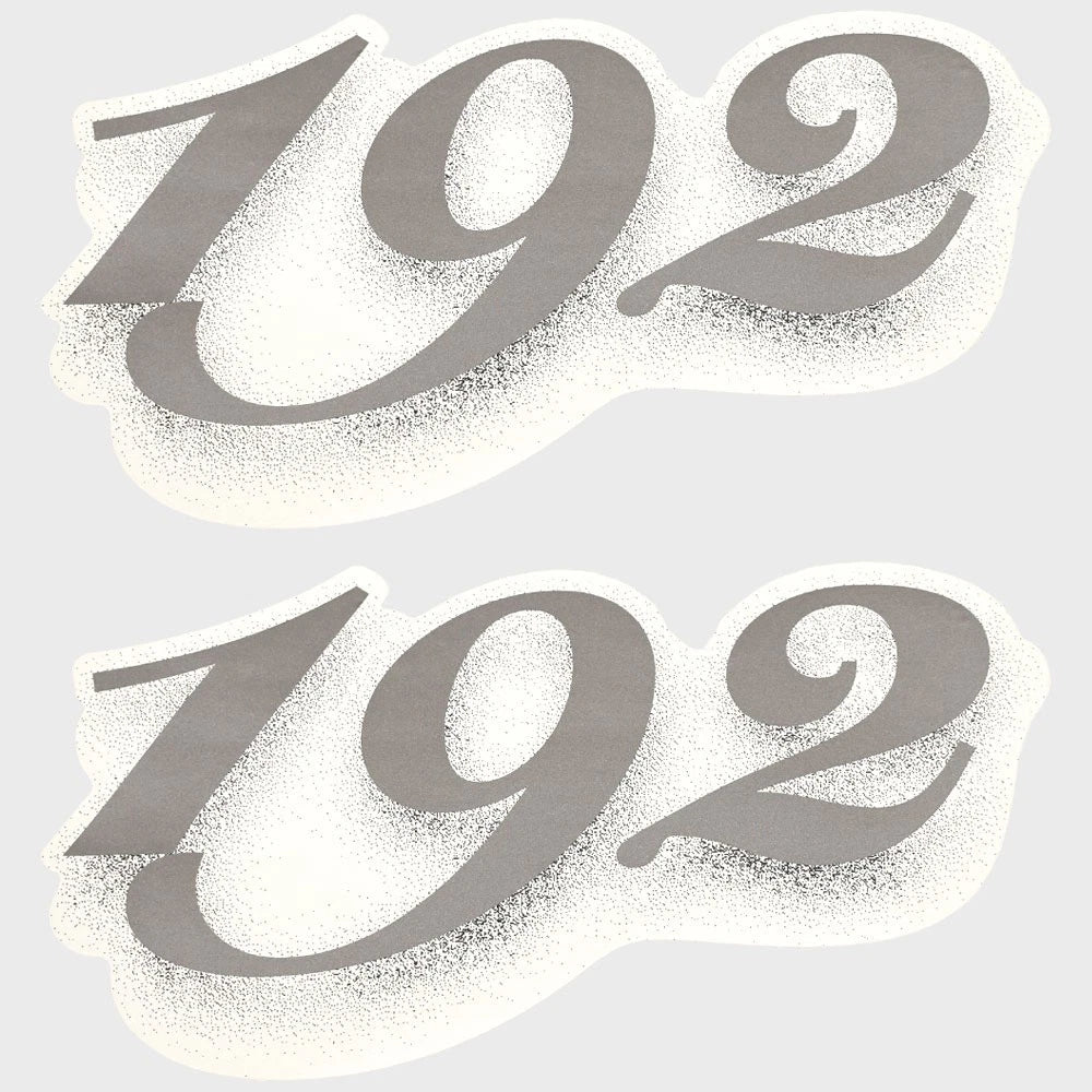 Lowe Boat Decals 015672 - 192 Model Metallic Pewter Stickers (pair)