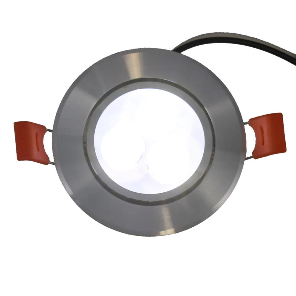 Rinker Boat LED Puck Light 403620 - 12V 4.5W 6000K 2 3/8 Inch Silver