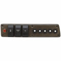Boat Rocker Switch Panel - 9 3/8 X 2 Inch Black Carbon Fiber
