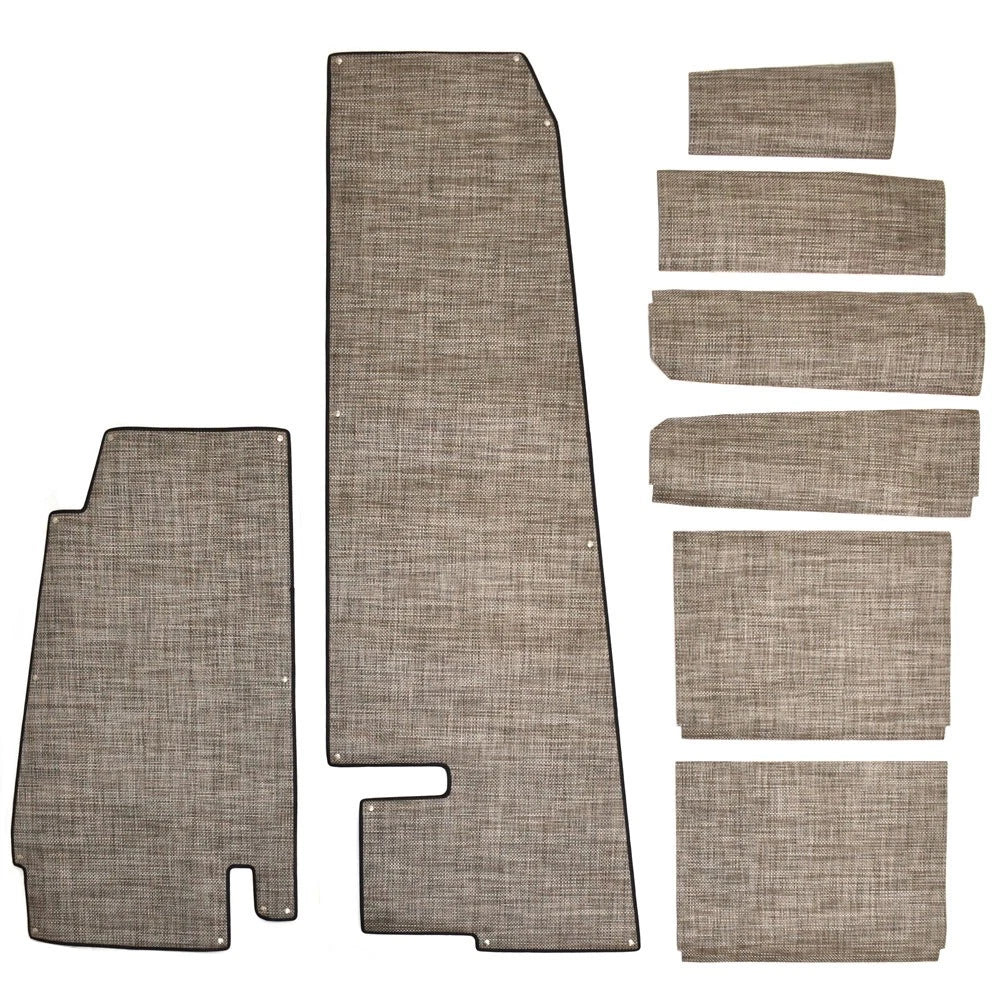 Cobalt 2022 A36 Boat Woven Vinyl Cockpit Mats 407508 - Beige (kit)