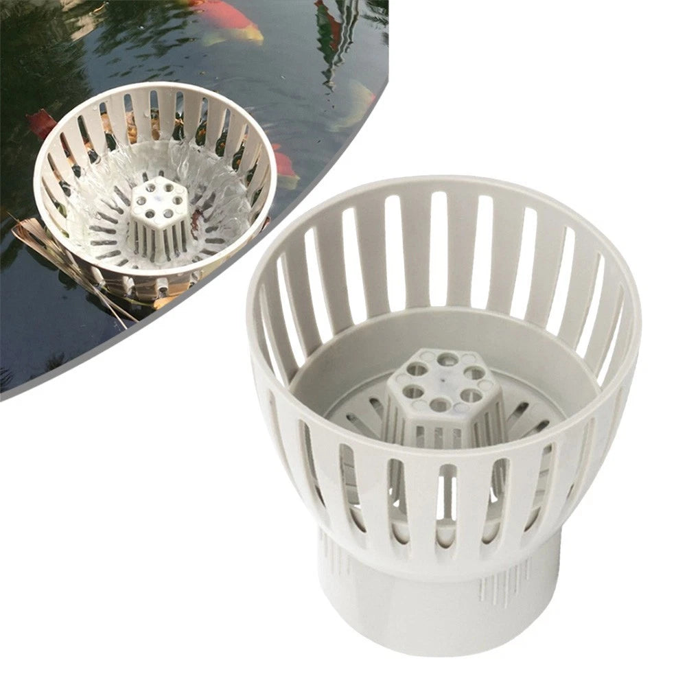 Drain Skimmer for Koi Ponds with Adjustable Height and Easy Maintenance