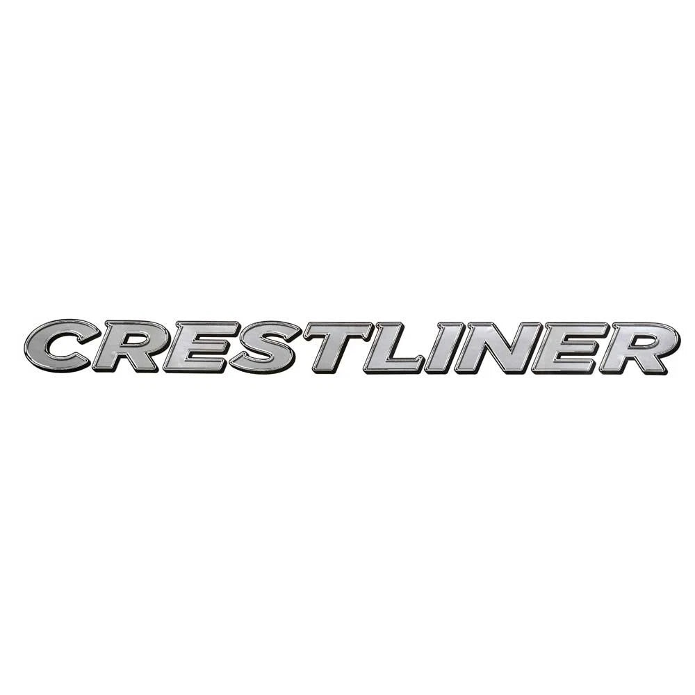 Crestliner Boat Decal 2099273 - Metallic Silver Black 33 1/2 Inch