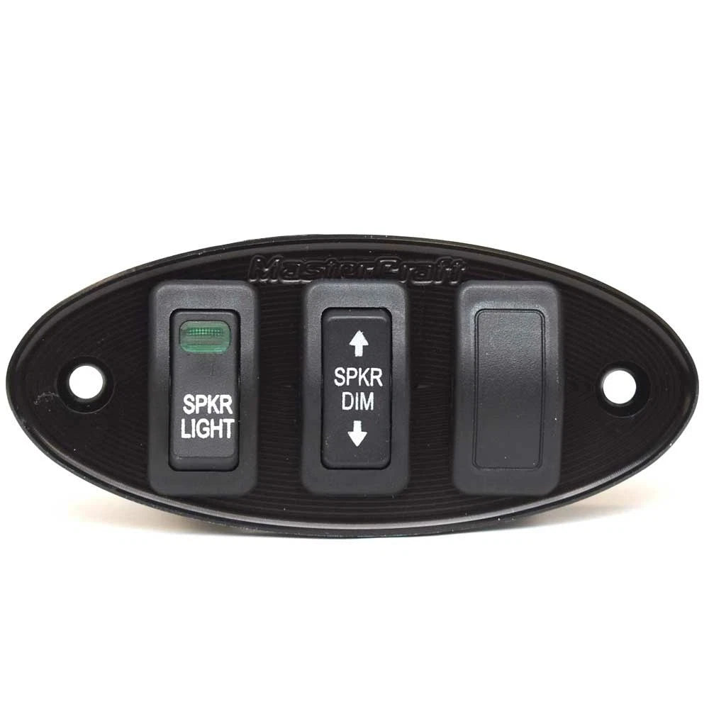 MasterCraft Boat Switch Panel 500395 - Speaker Light Black Aluminum