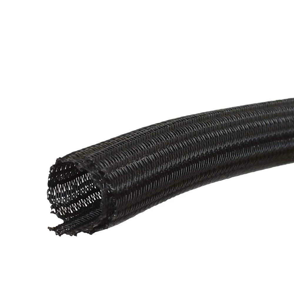 Boat Split Wrap Sleeve X0023KYT2V - 25 FT X 1 Inch Precut Lateral Braided Black