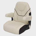 Pontoon Boat Captains Reclining Helm Seat 762370 - Infinity Cream Black