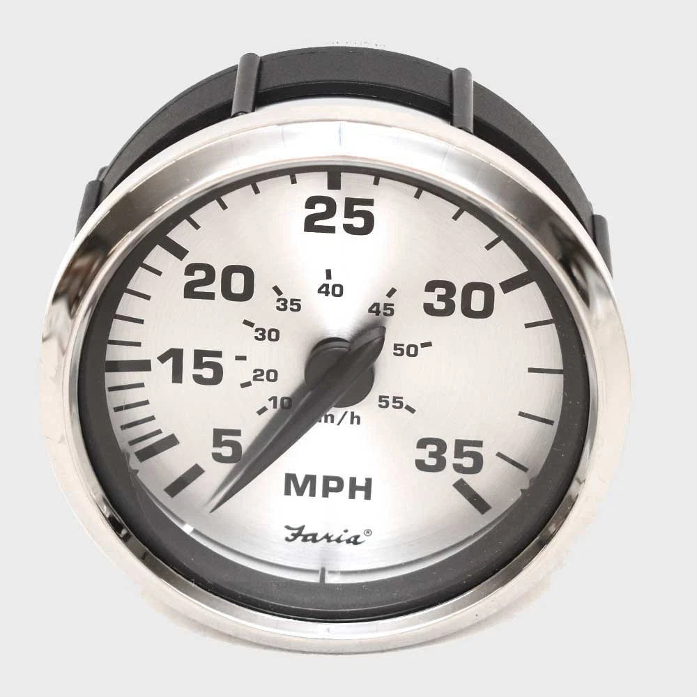 Faria Boat Speedometer Gauge SEK053A - G3 Spun Silver 3 3/8 Inch
