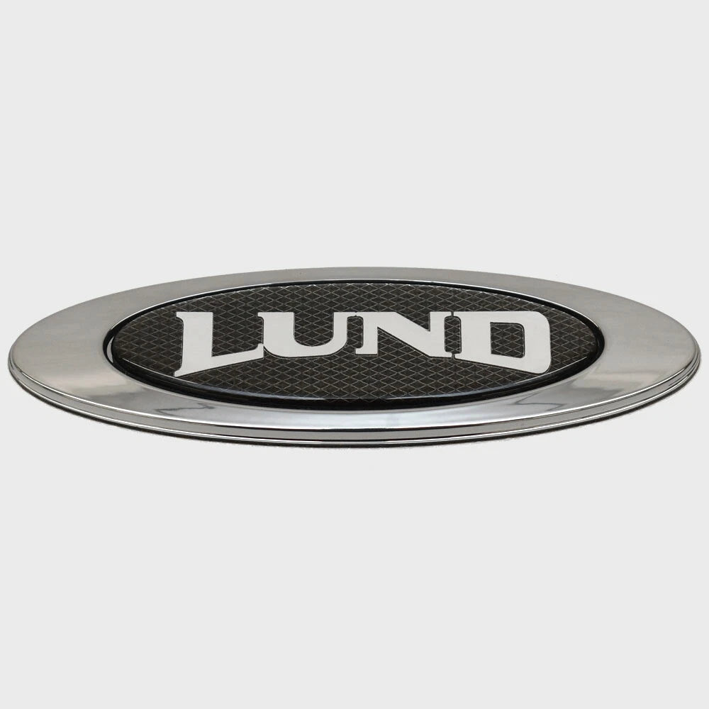 Lund Boat Raised Decal 2117935 - 4 1/2 X 1 1/2 Inch Silver Black