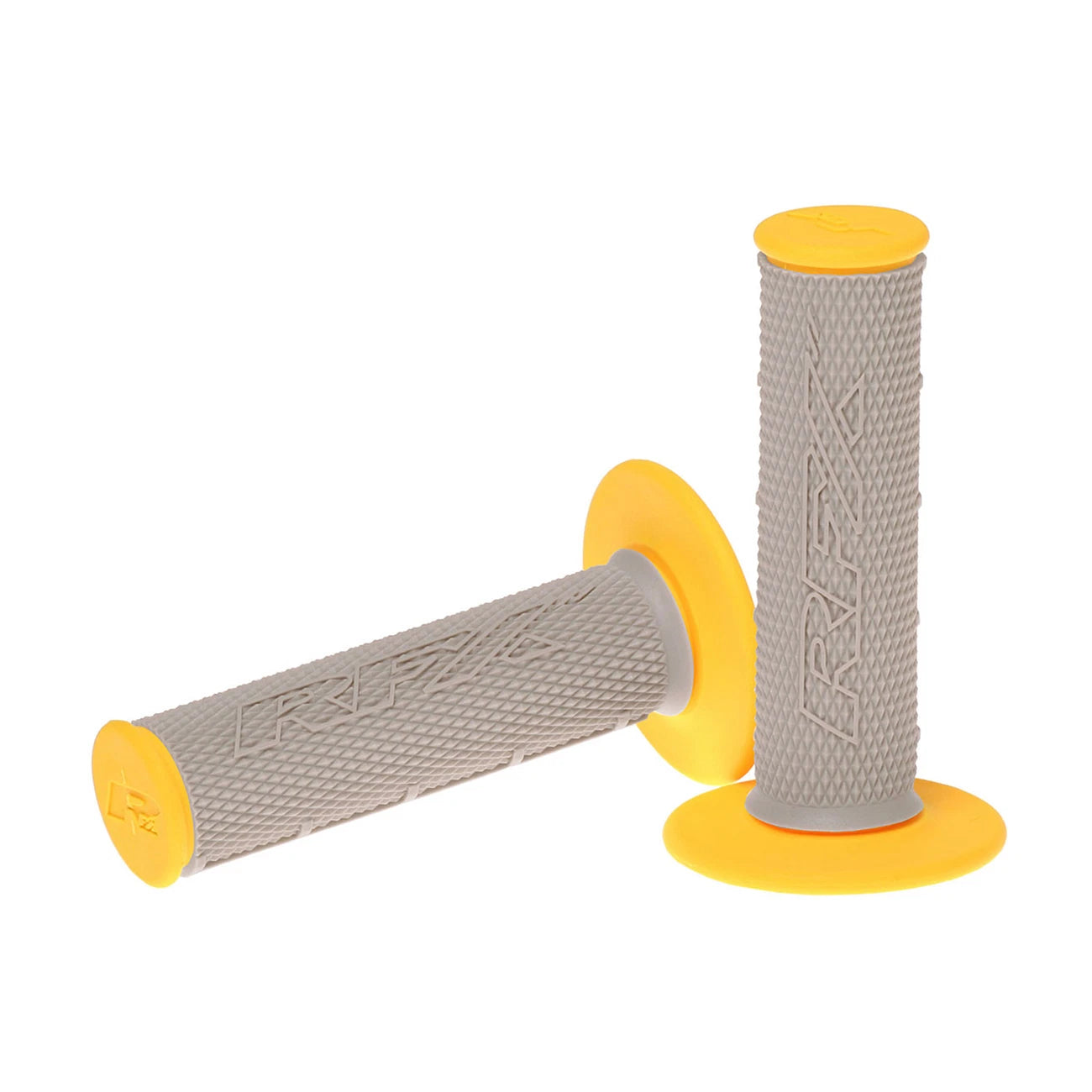 RFX Dual Compound Offroad Grips Yellow with Grey Center for MTB & Dirt Bikes