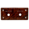 Rinker Boat Blank Dash Panel - Wait to Start Plastic Woodgrain