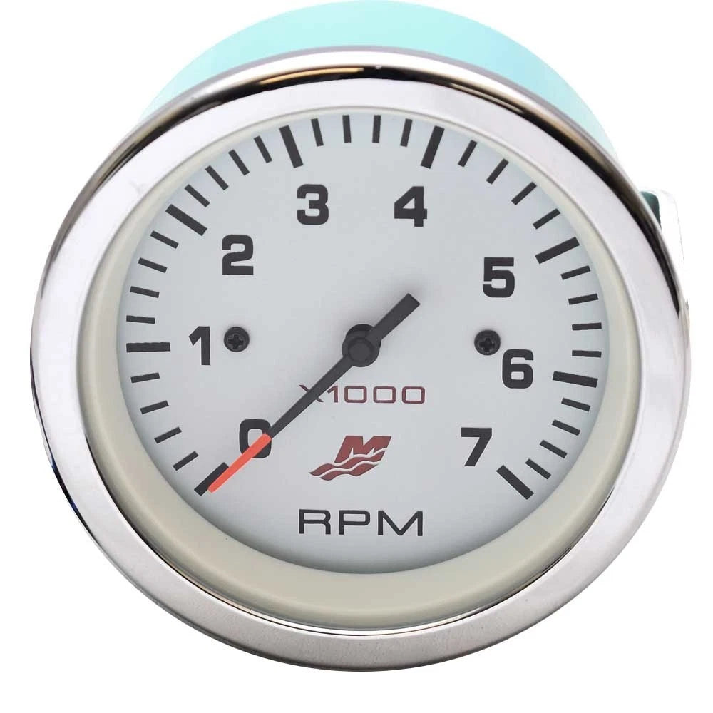 Mercury Boat Tachometer Gauge 79-895283A45 - 3 1/4 Inch Silver White